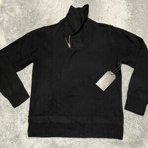 United by Blue Sweater Mens Large Shetland Wool Black Mountain Run